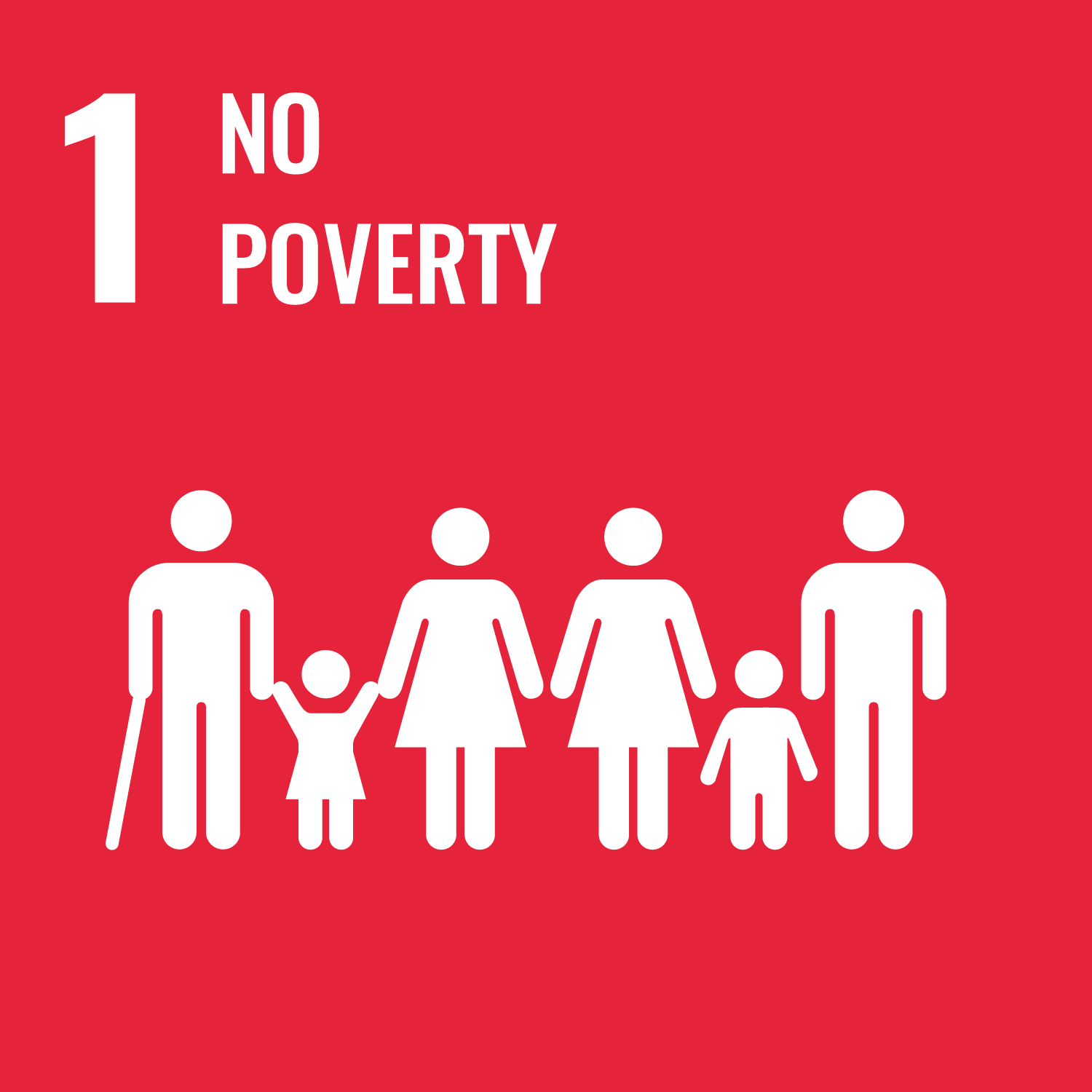 Sustainable Development Goal 01 logo: No poverty