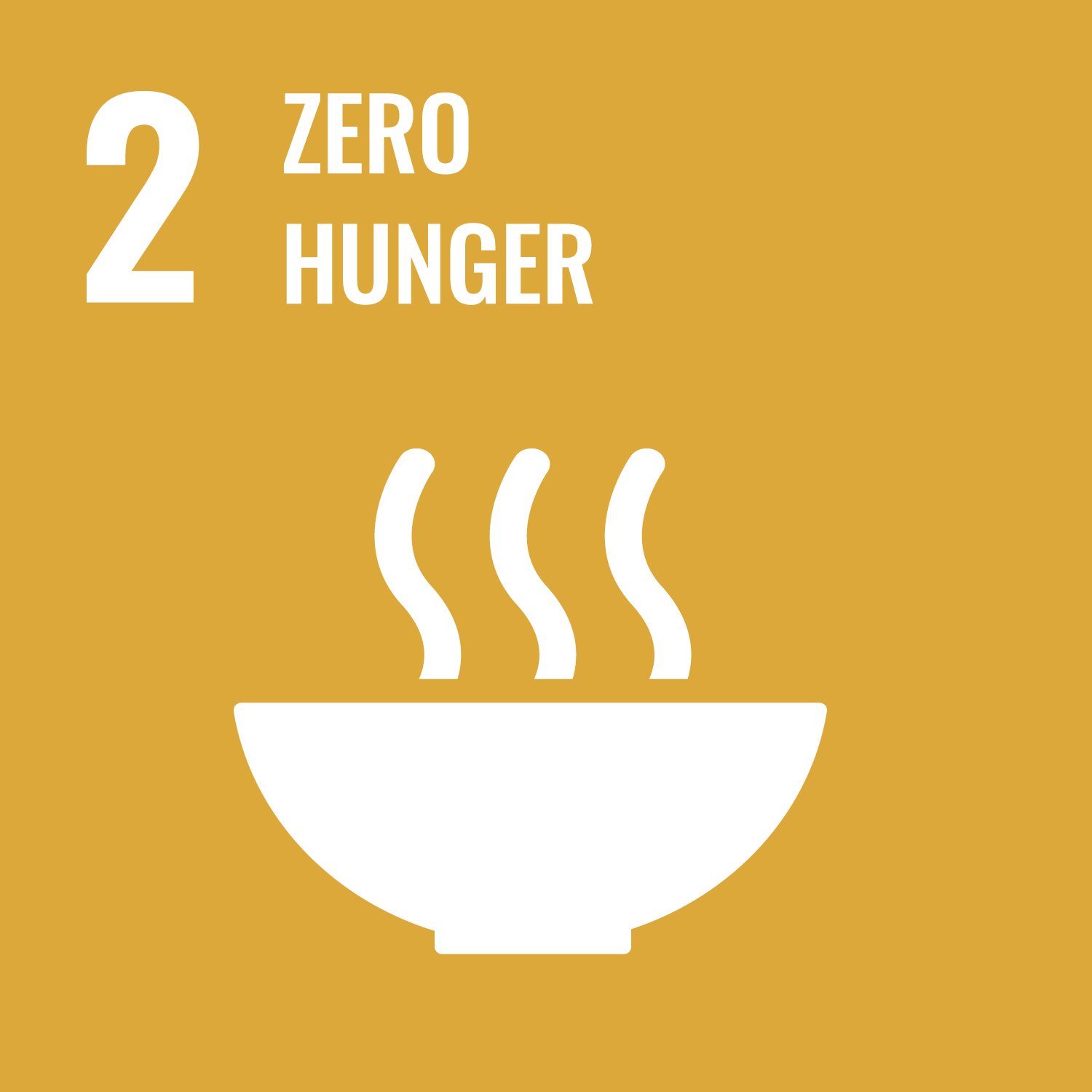 Sustainable Development Goal 02 logo: Zero hunger
