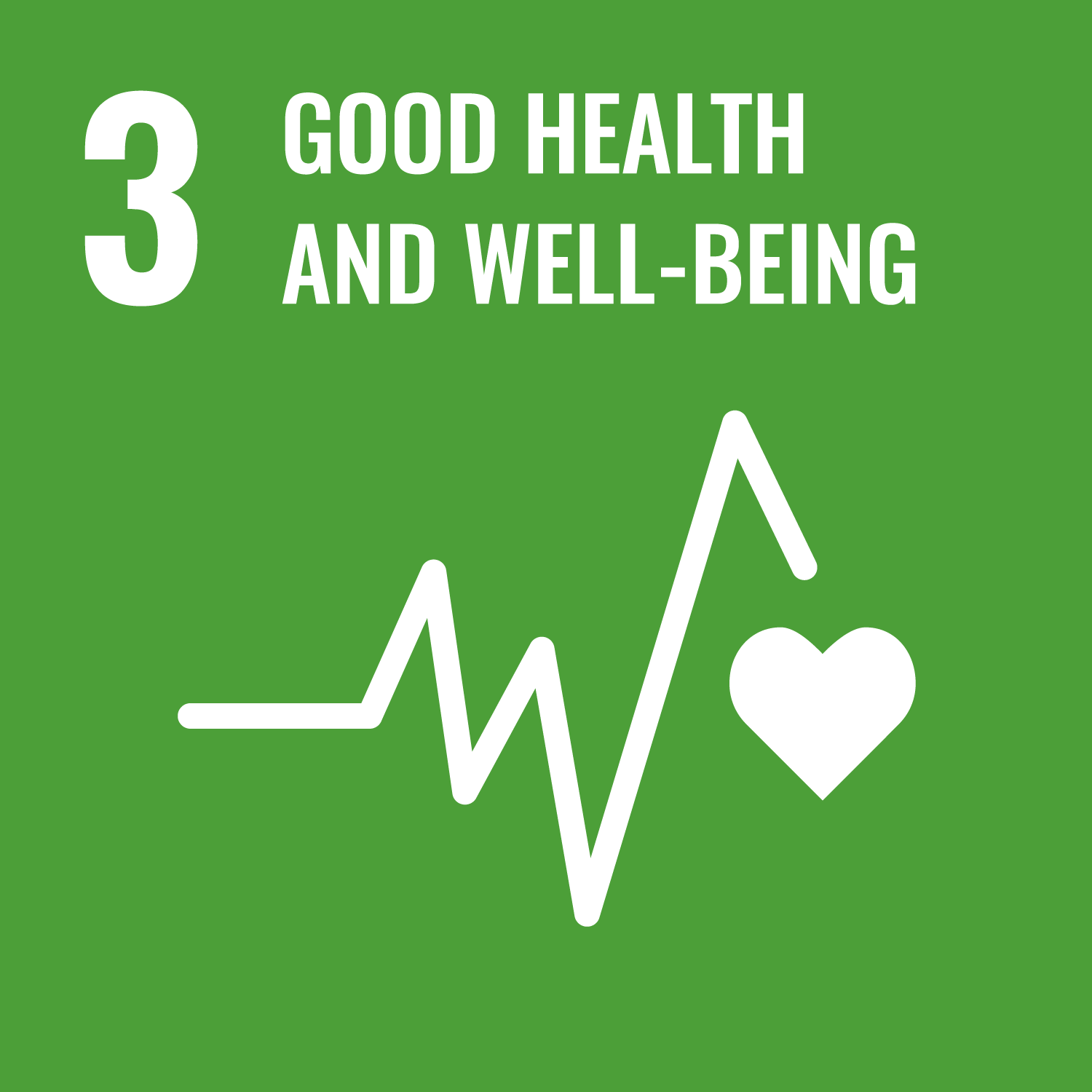 Sustainable Development Goal 03 logo: Good health and well-being