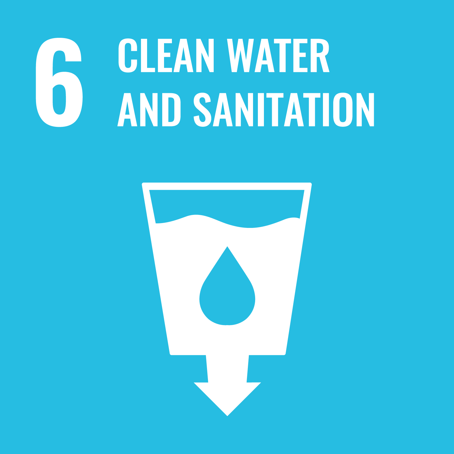 Sustainable Development Goal 06 logo: Clean water and sanitation