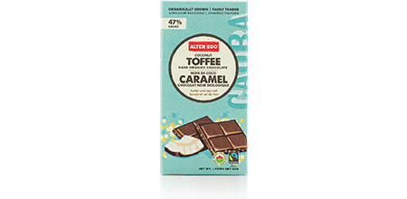 Fairtrade certified Alter Eco chocolate bar