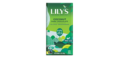 A Lily's fairtrade certified chocolate bar