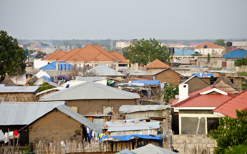 the rooftops of the city of Juba, South Sudan.
