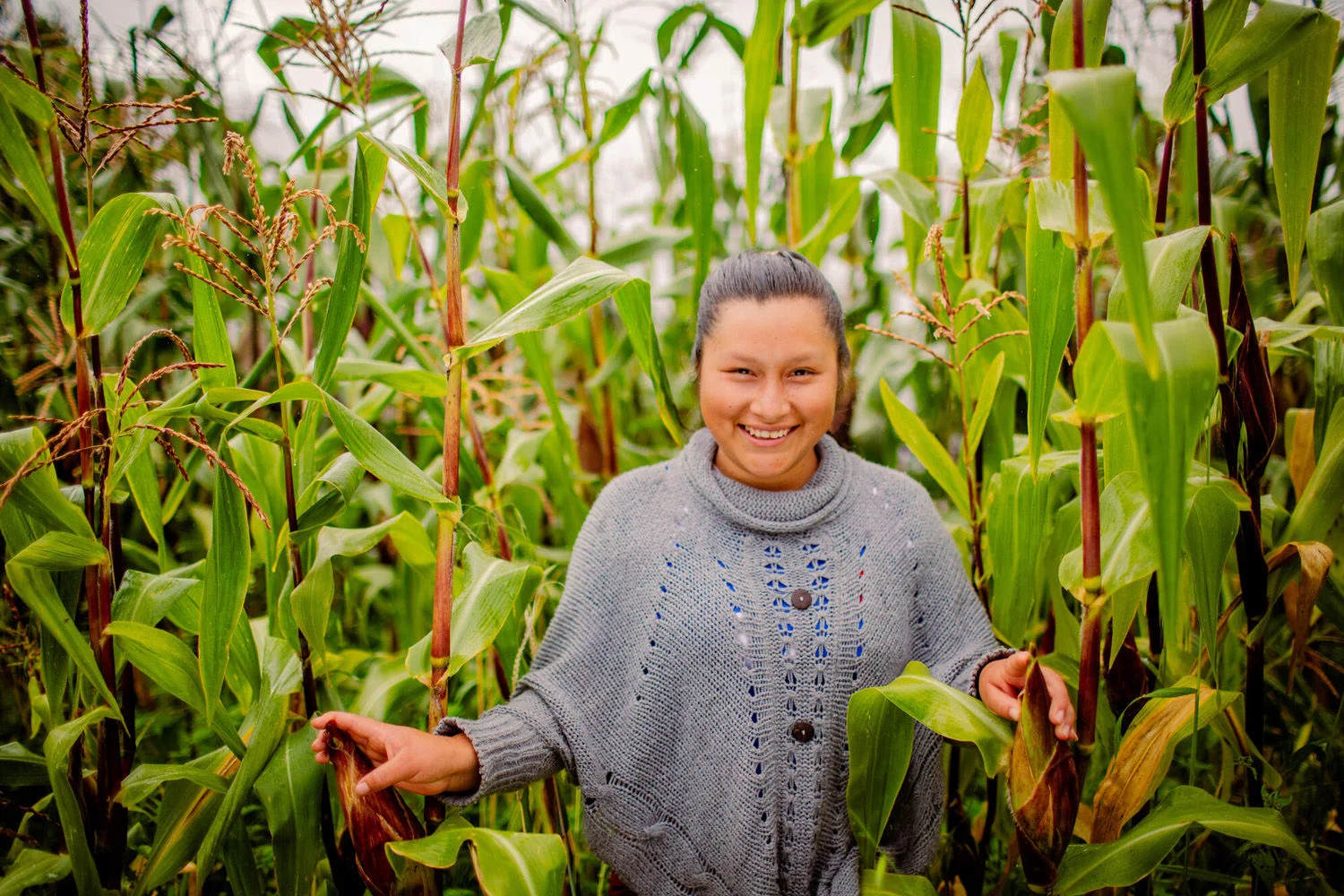 Youth Ready Participant Nashira, 15, and her grown corn