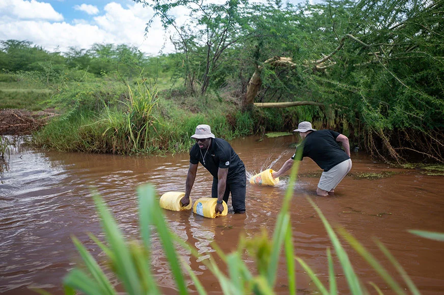 (BC Lions Player, Jevon Cottoy in Mahoo, Kenya)